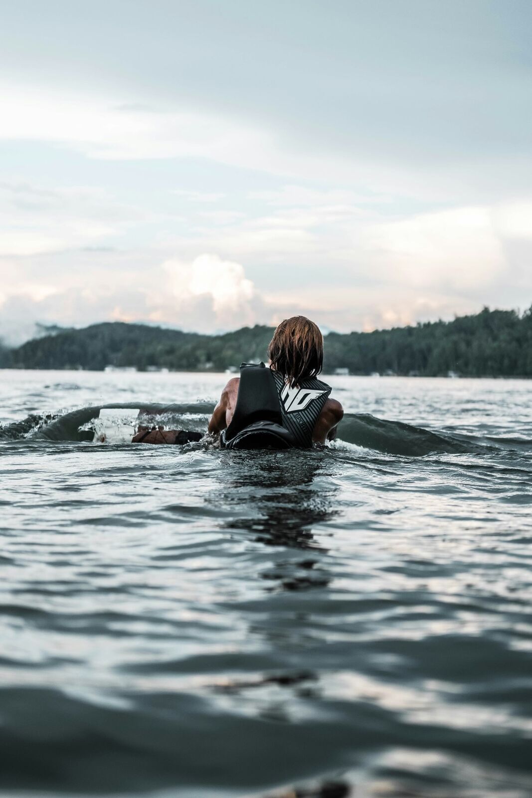 Swimming in the lake