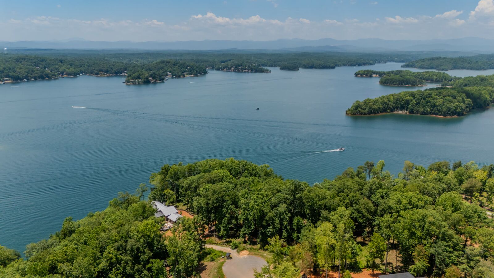 Aerial over the homesite
